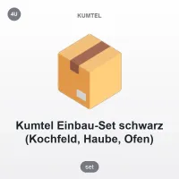 Kumtel Siyah Turbo Cam Ankastre Set
